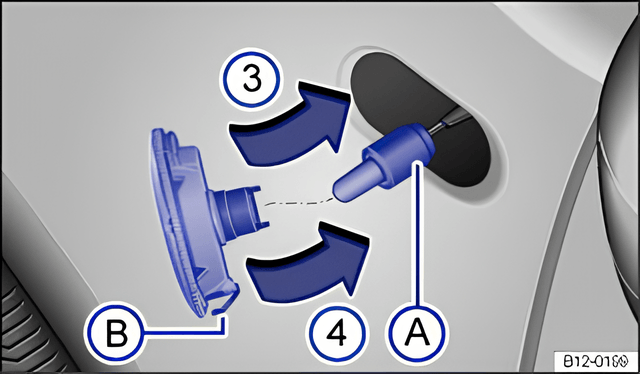 Fig. 191: Side turn signal: changing the bulb.