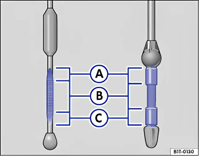 Fig. 138 Oil dipstick with markings