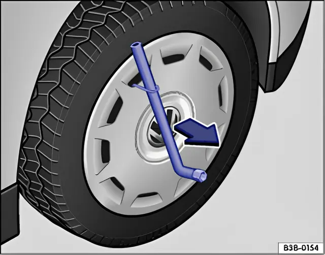 Fig. 165 Removing press-on wheel covers