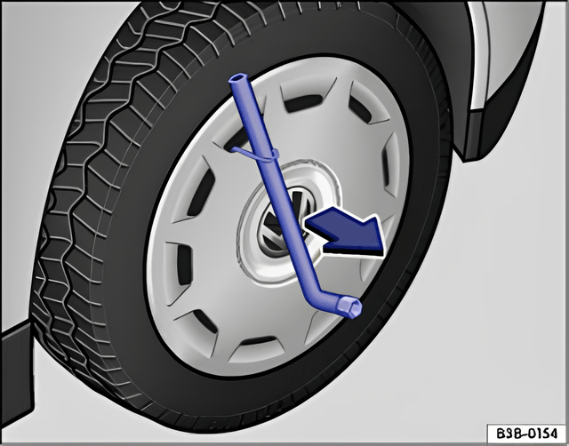 Fig. 165 Removing press-on wheel covers