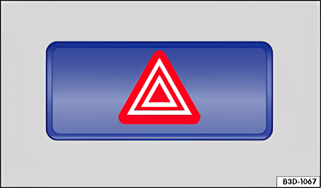 Fig. 154 In the upper part of the centre console: button for switching the hazard warning lights on and off