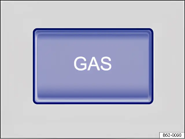 Fig. 135 b) In the upper section of the centre console: switch for Autogas