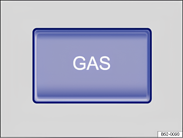 Fig. 135 b) In the upper section of the centre console: switch for Autogas