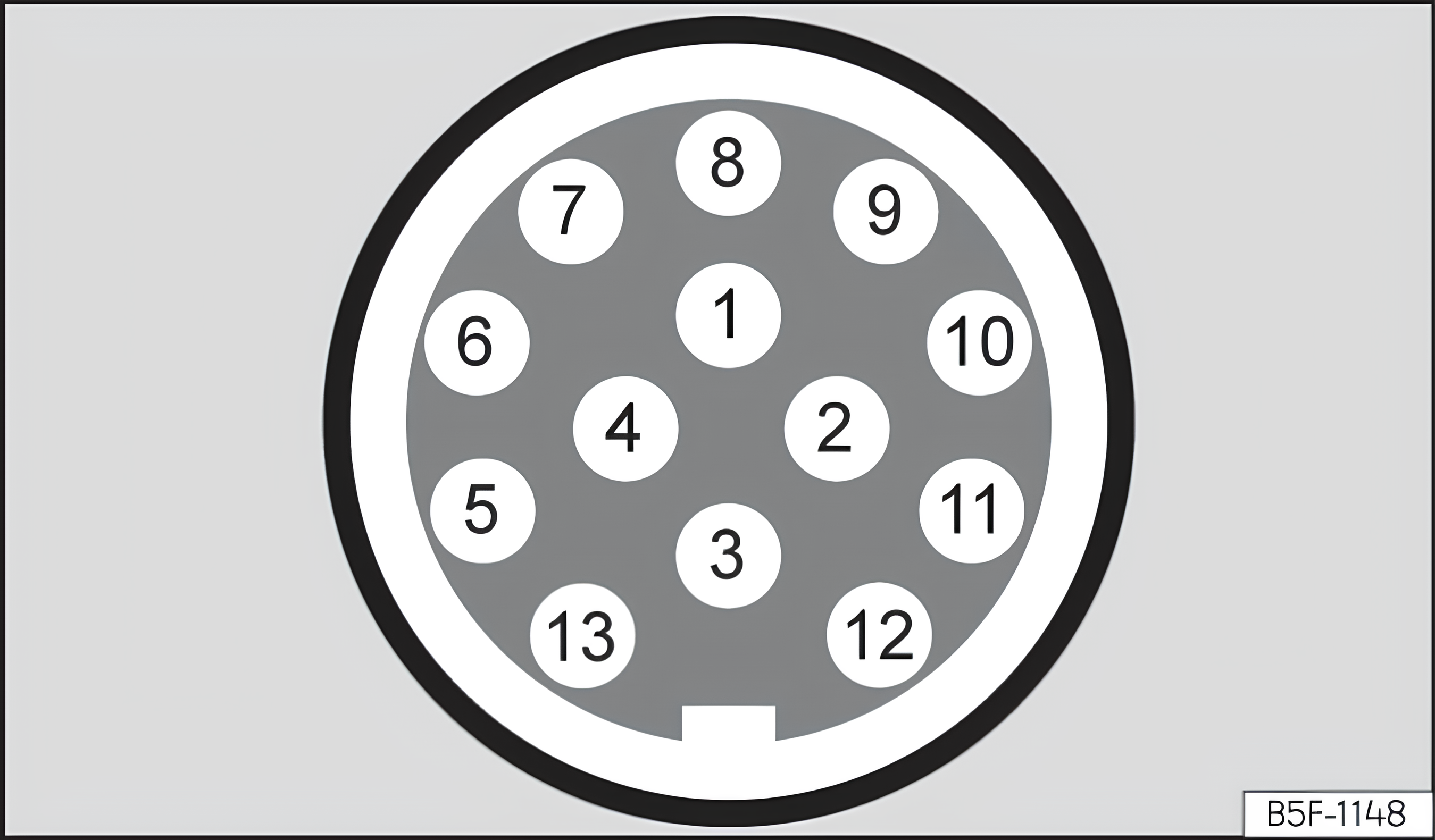 Fig. 93 Schematic representation: pin assignment of the trailer socket