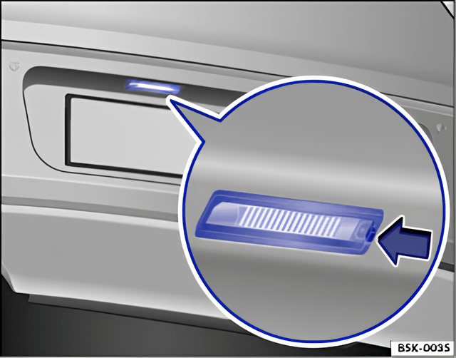Fig. 188: In the rear bumper: number plate light