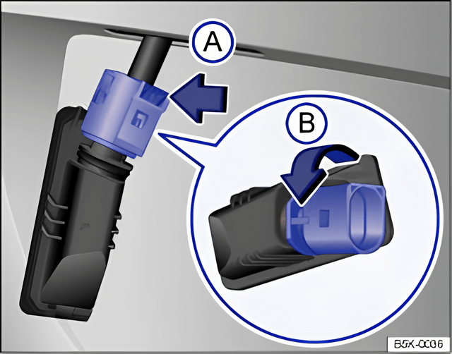 Fig. 189: Number plate light: removing the bulb holder.