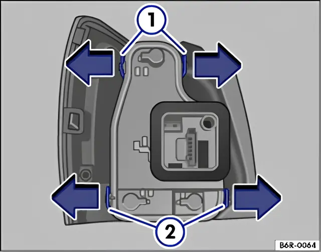 Fig. 187: Tail light cluster: removing the bulb holder.