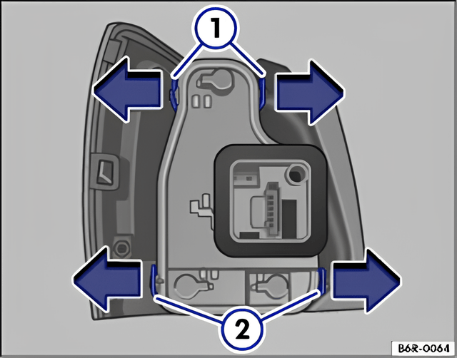 Fig. 187: Tail light cluster: removing the bulb holder.