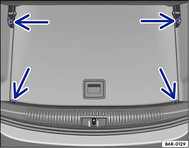 Fig. 89 In the luggage compartment: lashing eyes