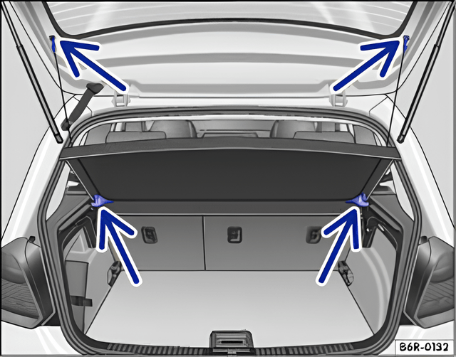 Fig. 85 Tailgate open: luggage compartment cover raised