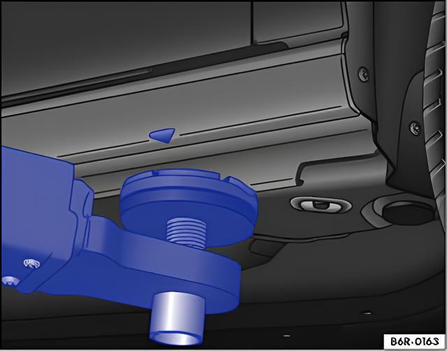 Fig. 152 Lifting points at front for the lifting platform or vehicle jack