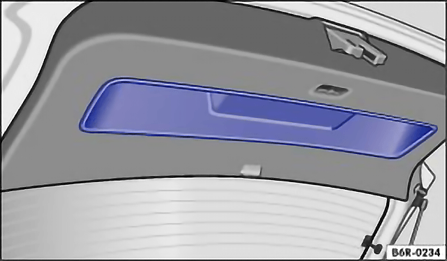 Fig. 31 Open tailgate: handle recesses for closing the tailgate