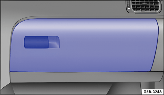 Fig. 99 Stowage compartment on the front passenger side