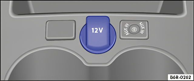 Fig. 108 Front centre console: 12-volt socket