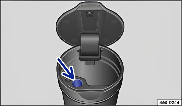 Fig. 146 Ashtray with snuffer, removed and opened