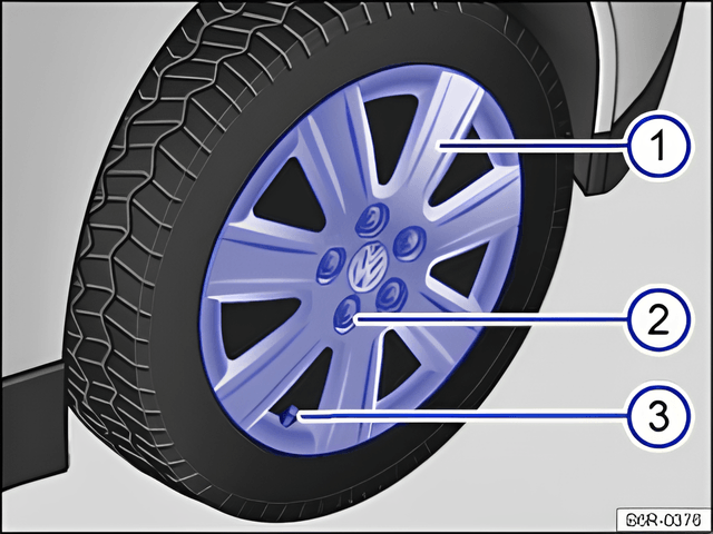 Fig. 166 Removing bolted-on wheel covers