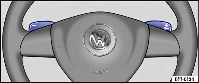 Fig. 116 Steering wheel with paddles for Tiptronic