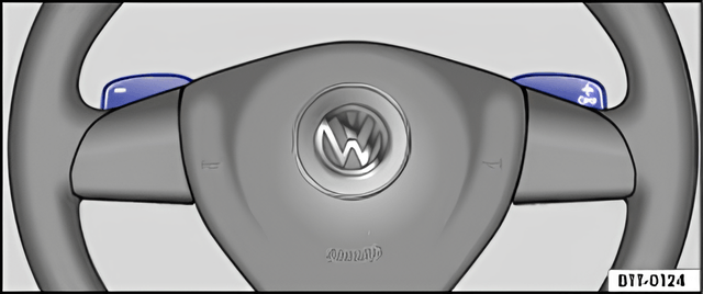 Fig. 116 Steering wheel with paddles for Tiptronic