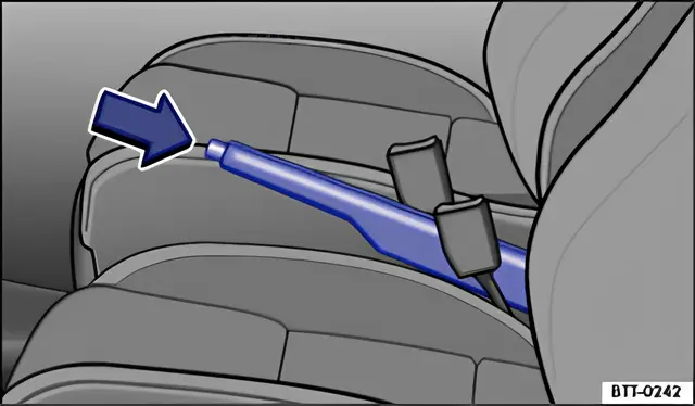 Fig. 117 Handbrake between the front seats