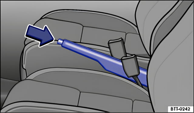 Fig. 117 Handbrake between the front seats