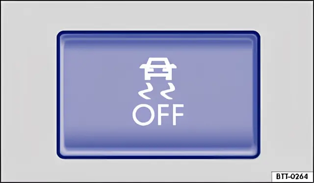 Fig. 118 In the centre console: button for switching the TCS on and off manually
