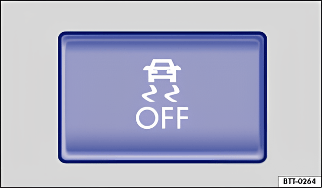 Fig. 118 In the centre console: button for switching the TCS on and off manually