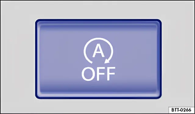 Fig. 121 In the upper part of the centre console: button for the start/stop system