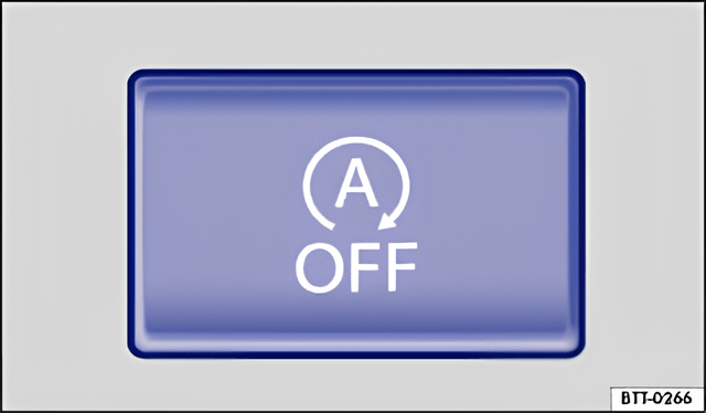 Fig. 121 In the upper part of the centre console: button for the start/stop system
