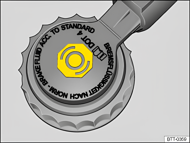 Fig. 119 In the engine compartment: cap on the brake fluid container